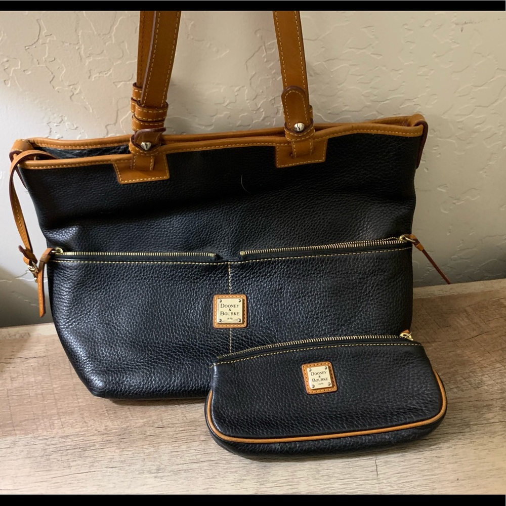 Used Dooney & Bourke purse w/ matching clutch